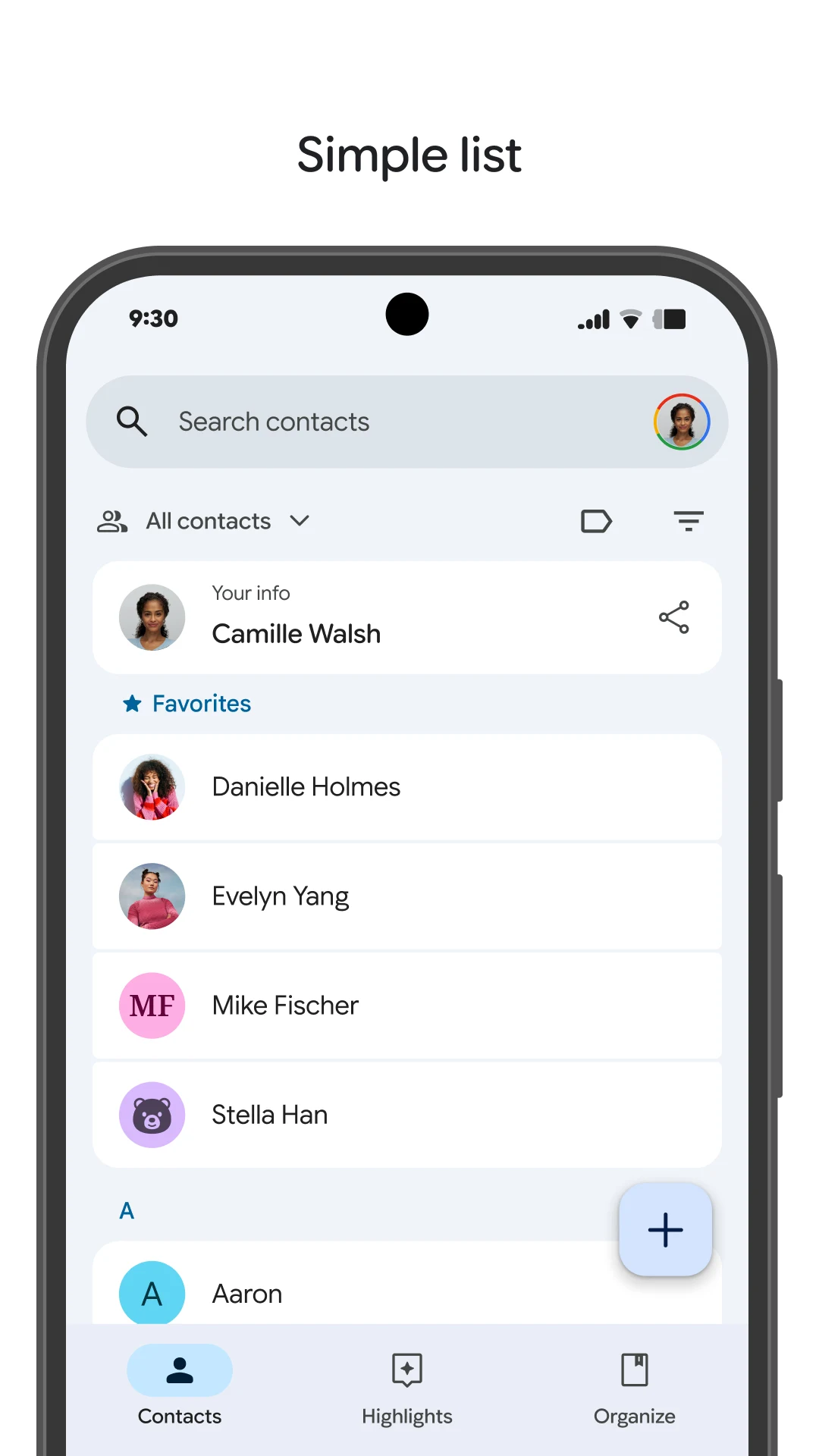 Danh bạ screenshot