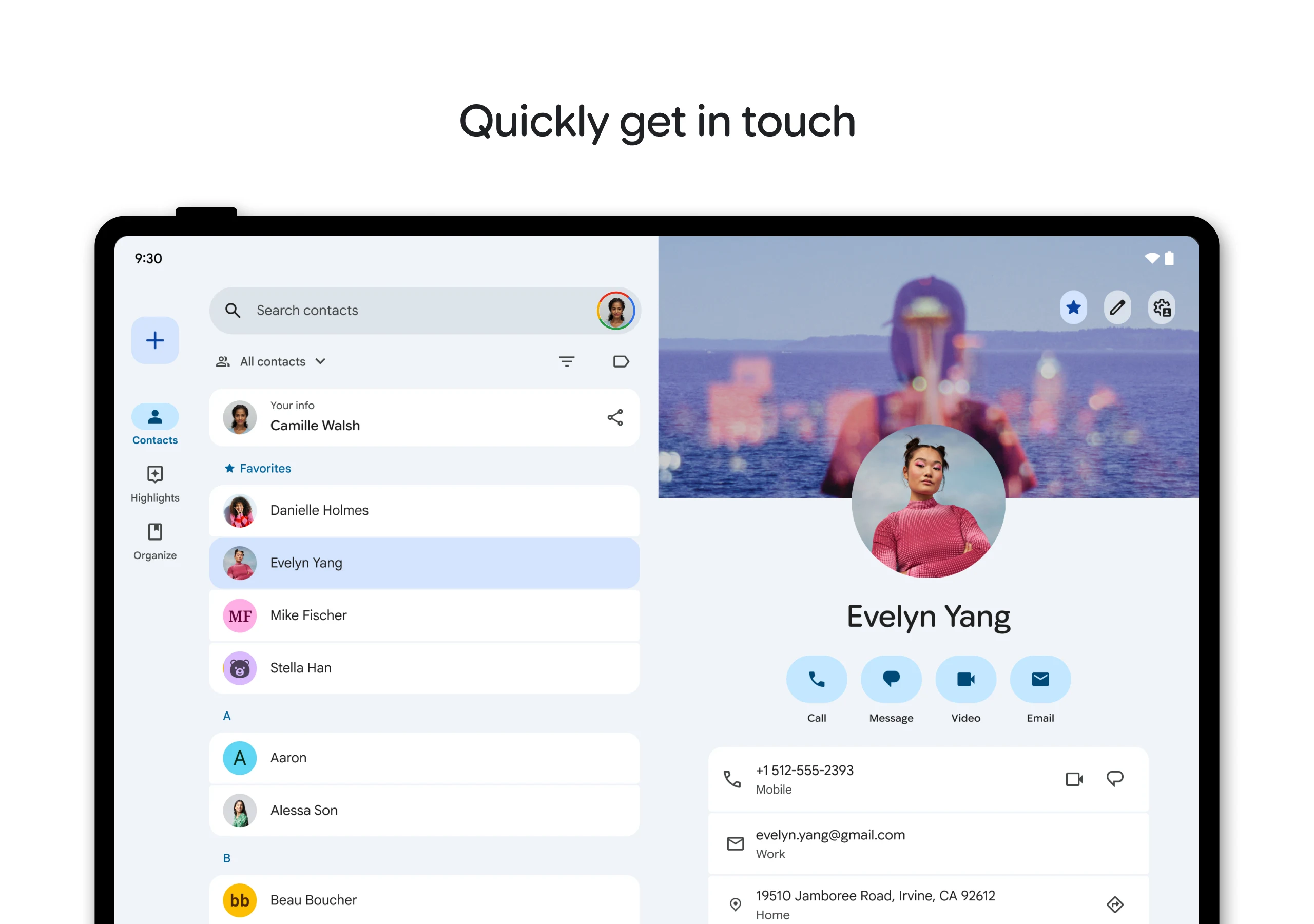 Danh bạ screenshot