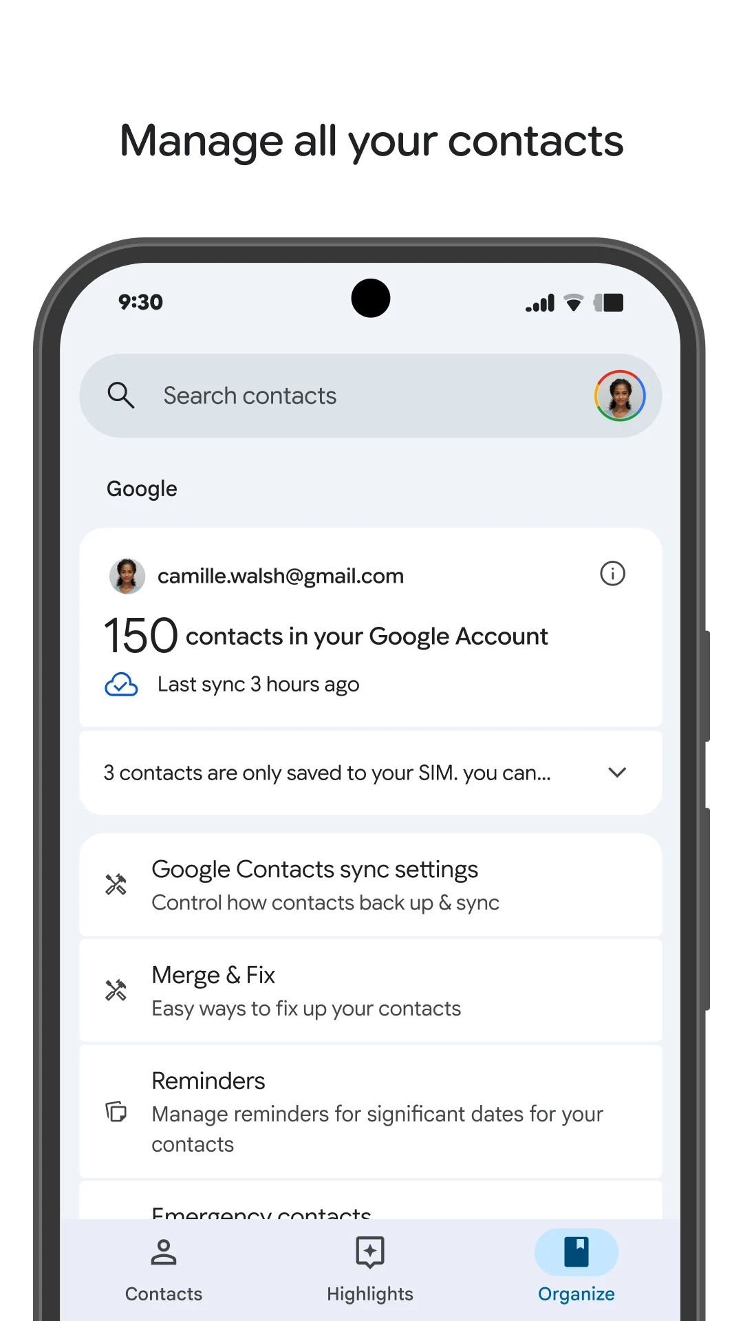 Danh bạ screenshot